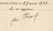 Pouvoir sign&eacute; par Ren&eacute; Pujol – Collection de 50 auteurs & musiciens. Ren&eacute; Pujol