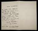 Jacques FENOUX, Acteur fran&ccedil;ais - LETTRE AUTOGRAPHE SIGN&Eacute;E, 1894. Jacques FENOUX