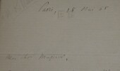 CARO Elme - LETTRE AUTOGRAPHE SIGN&Eacute;E &Agrave; KARL HILLEBRAND, PARIS, 1868. Elme-Marie CARO