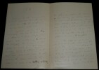 CARO Elme - LETTRE AUTOGRAPHE SIGN&Eacute;E &Agrave; KARL HILLEBRAND, PARIS, 1868. Elme-Marie CARO