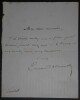 BLUM Ernest - LETTRE AUTOGRAPHE SIGNEE, PARIS. Ernest Blum