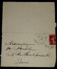 ROYER Henri - CARTE LETTRE AUTOGRAPHE SIGN&Eacute;E, PARIS 1914. Henri Royer