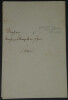 BONAVENTURE DE ROQUEFORT - LETTRE AUTOGRAPHE SIGN&Eacute;E, recommandation &agrave; Rennes. Jean-Baptiste BONAVENTURE DE ROQUEFORT