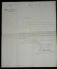 LETTRE AUTOGRAPHE SIGN&Eacute;E &Agrave; GELLIBERT Alexis DU MA&Icirc;TRE DES REQU&Euml;TES, Paris, 1842. Ma&icirc;tre des Requ&ecirc;tes, Cabinet du Ministre de l'Int&eacute;rieur