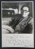 Marcel ACHARD - PHOTO ORIGINALE AVEC MOT AUTOGRAPHE SIGN&Eacute; 12,5X17,6CM. Marcel ACHARD