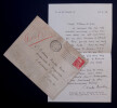 Claude AVELINE - LETTRE AUTOGRAPHE SIGN&Eacute;E &Agrave; MADAME Marko RISTIC, 1949. Claude AVELINE