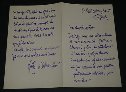 Camille MAUCLAIR - LETTRE AUTOGRAPHE SIGNÉE à Paul FORT par rapport à un banquet