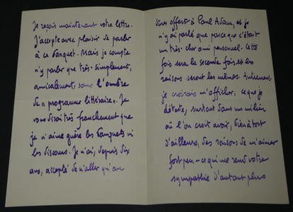 Camille MAUCLAIR - LETTRE AUTOGRAPHE SIGNÉE à Paul FORT par rapport à un banquet