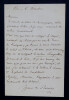 Henri DE BORNIER, Dramaturge - LETTRE AUTOGRAPHE SIGN&Eacute;E, Paris. Henri DE BORNIER