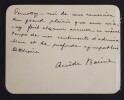 BARINE Arv&egrave;de - CARTE LETTRE AUTOGRAPHE SIGN&Eacute;E, PARIS, 1891. Arv&egrave;de Barine