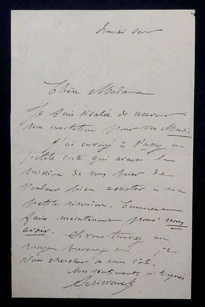 Augustine C&eacute;leste SCRIWANECK, Com&eacute;dienne - LETTRE AUTOGRAPHE SIGN&Eacute;E. Augustine C&eacute;leste SCRIWANECK