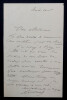 Augustine C&eacute;leste SCRIWANECK, Com&eacute;dienne - LETTRE AUTOGRAPHE SIGN&Eacute;E. Augustine C&eacute;leste SCRIWANECK