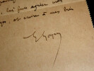 GOYAU Georges - LETTRE AUTOGRAPHE SIGN&Eacute;E &Agrave; Louis ARTUS, Paris, 6 d&eacute;cembre 1924. Georges Goyau