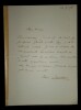 LAVEDAN Henri - LETTRE AUTOGRAPHE SIGN&Eacute;E, REMERCIEMENTS CORDIAUX, 1898. Henri Lavedan