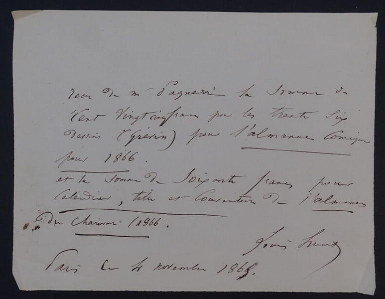 Louis Adrien HUART, Journaliste - LETTRE AUTOGRAPHE SIGN&Eacute;E, 1865. Louis Adrien HUART