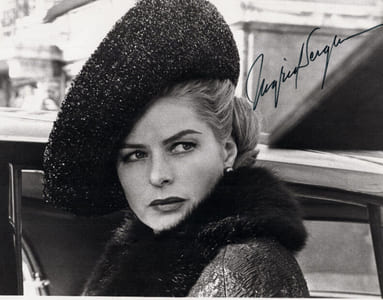 Ingrid BERGMAN - PHOTOGRAPHIE SIGNÉE CinemaScope "The Visit" 1971, 25,5 x 20 cm
