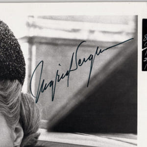 Ingrid BERGMAN - PHOTOGRAPHIE SIGNÉE CinemaScope "The Visit" 1971, 25,5 x 20 cm