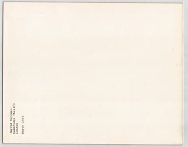 Ingrid BERGMAN - PHOTOGRAPHIE SIGNÉE CinemaScope "The Visit" 1971, 25,5 x 20 cm