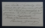 Pauline GRANGER, CARTE DE VISITE AUTOGRAPHE SIGNEE, Secr&eacute;taire Com&eacute;die Fran&ccedil;aise. Pauline Granger