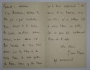 VEYRIN Emile - LETTRE AUTOGRAPHE SIGNEE, PARIS, 1897. Emile Veyrin