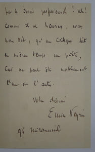 VEYRIN Emile - LETTRE AUTOGRAPHE SIGNEE, PARIS, 1897