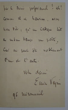 VEYRIN Emile - LETTRE AUTOGRAPHE SIGNEE, PARIS, 1897. Emile Veyrin