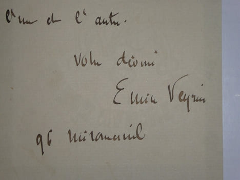 VEYRIN Emile - LETTRE AUTOGRAPHE SIGNEE, PARIS, 1897. Emile Veyrin