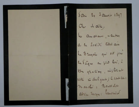 VEYRIN Emile - LETTRE AUTOGRAPHE SIGNEE, PARIS, 1897. Emile Veyrin