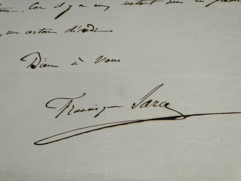 Francisque SARCEY - LETTRE AUTOGRAPHE SIGN&Eacute;E &Agrave; un confr&egrave;re - Paris. Francisque SARCEY
