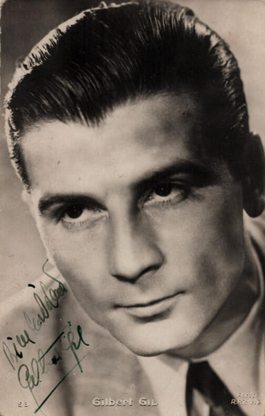 Gilbert GIL autographe - PHOTOGRAPHIE D&Eacute;DICAC&Eacute;E ET SIGN&Eacute;E de sa main. Gilbert GIL
