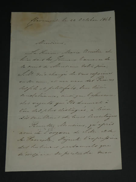 Charles Joseph DUMAS-VENCE, amiral - LETTRE AUTOGRAPHE SIGN&Eacute;E, 2 pages, 1865. Charles Joseph DUMAS-VENCE