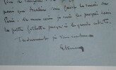 LETTRE AUTOGRAPHE SIGN&Eacute;E - Etienne de Nal&egrave;che, journaliste, Paris. Etienne de Nal&egrave;che