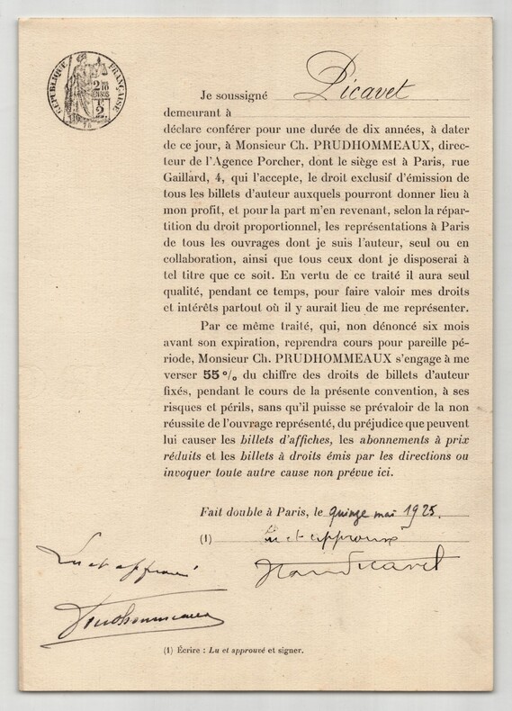 Pouvoir sign&eacute; par Picavet – Collection coh&eacute;rente de 50 auteurs & musiciens. Picavet