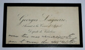Georges LAGUERRE - CARTE DE VISITE AUTOGRAPHE SIGNEE DE REMERCIEMENTS. Georges Laguerre