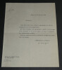 Gaetano Manzoni - Lettre dactylographi&eacute;e sign&eacute;e &agrave; Armand Godoy - Foch - 1929. Gaetano Manzoni