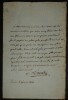 LETTRE AUTOGRAPHE SIGNEE, PARIS, 1822. LEMONTEY Pierre-Edouard