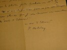 Pierre MAC ORLAN, Ecrivain - LETTRE AUTOGRAPHE SIGN&Eacute;E &Agrave; Edouard CHAMPION, 1927. Pierre MAC ORLAN
