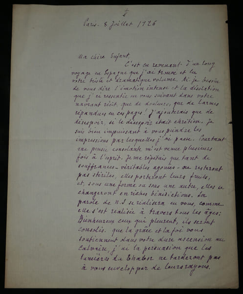 Marie Albert Janvier - Lettre autographe sign&eacute;e du r&eacute;v&eacute;rend p&egrave;re - 1926. Marie-Albert Janvier