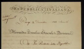 TRIVULZI Alessandro - TRES BELLE LETTRE AUTOGRAPHE SIGN&Eacute;E, PARIS, 1804 ITALIEN. Alessandro Trivulzi