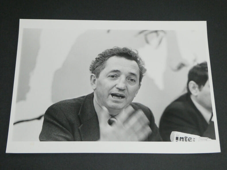 Photographie noir et Blanc ann&eacute;e 1978 CFDT Edmond Maire. 