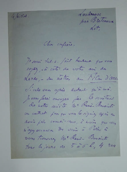 LETTRE AUTOGRAPHE SIGN&Eacute;E, A PROPOS D'UN CONTRAT. Henri Lavedan