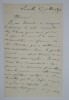 LETELLIER-VALAZE Charles - LETTRE AUTOGRAPHE SIGN&Eacute;E, VERSAILLES, JUILLET 1874. Charles Letellier-Valaz&eacute;