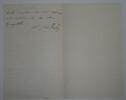 LETELLIER-VALAZE Charles - LETTRE AUTOGRAPHE SIGN&Eacute;E, VERSAILLES, JUILLET 1874. Charles Letellier-Valaz&eacute;