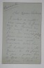 HUGUENET F&eacute;lix - LETTRE AUTOGRAPHE SIGN&Eacute;E, &Agrave; Alfred FREDERIX. F&eacute;lix Huguenet