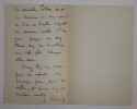 BETOLAUD Alexandre - LETTRE AUTOGRAPHE SIGNEE, PARIS, MARS 1887. Alexandre B&eacute;tolaud