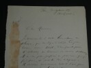 Georges-Henri HALPHEN, Math&eacute;maticien - LETTRE AUTOGRAPHE SIGNEE, Paris, 1885. Georges-Henri HALPHEN