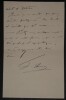 SAMUEL Fernand - LETTRE AUTOGRAPHE SIGN&Eacute;E &Agrave; Louis ARTUS, CALVADOS, MAI 1910. Fernand Samuel
