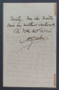Albert VIZENTINI, Violoniste - LETTRE AUTOGRAPHE SIGN&Eacute;E, 1886. Albert VIZENTINI