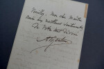 Albert VIZENTINI, Violoniste - LETTRE AUTOGRAPHE SIGN&Eacute;E, 1886. Albert VIZENTINI