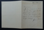 Jules SIMON, Philosophe et homme d'&Eacute;tat - LETTRE AUTOGRAPHE SIGN&Eacute;E. Jules SIMON